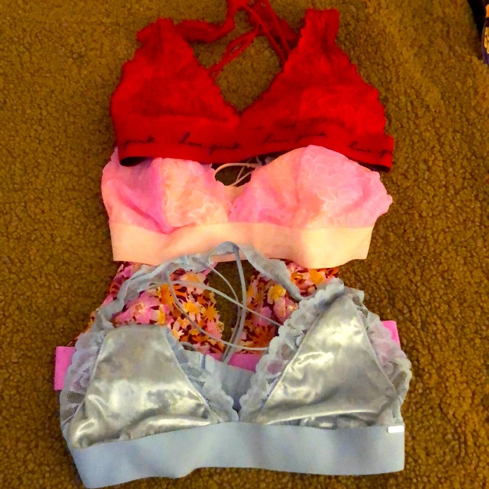 VS Pink Bralette Lot S and XS